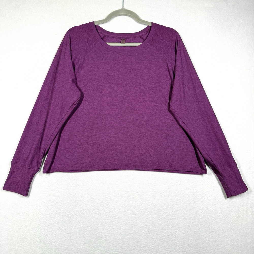 Beyond Yoga Top Womens L Featherweight Daydream Pullover Boxy Crop Long Sleeve
